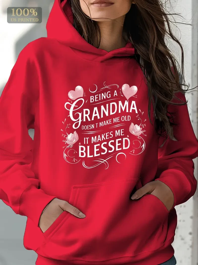 grandma blessed women's hoodies