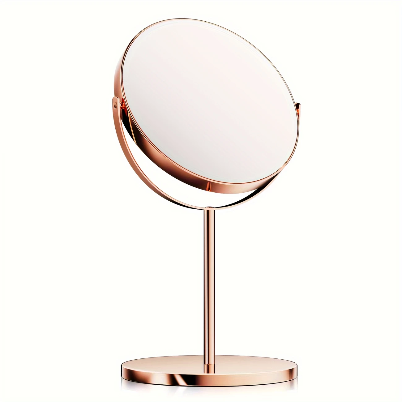 MON-BLOOM 6.5" Double-Sided Magnifying Makeup Mirror, 1x & 3x Magnification, 360° Rotation, HD Quality - Sleek Chrome Finish with Stand for Desk Use, Desk Makeup Mirror|Elegant Mirror|Highquality Refl