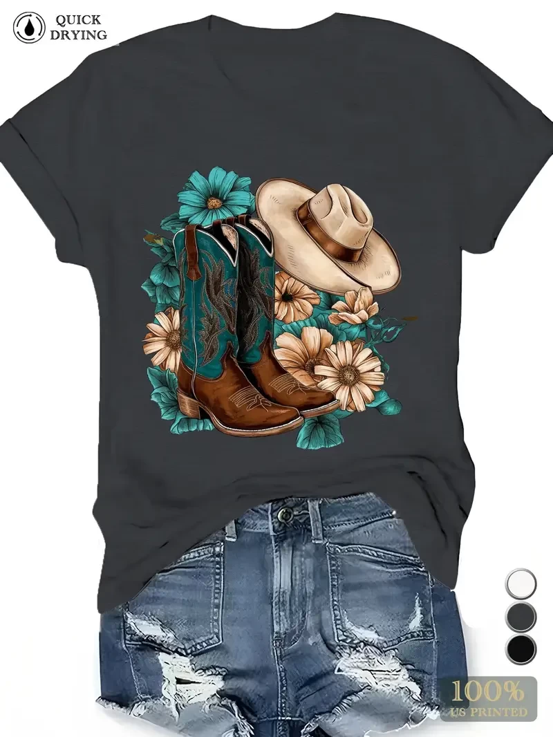 vintage western themed design women's comfit t-shirt