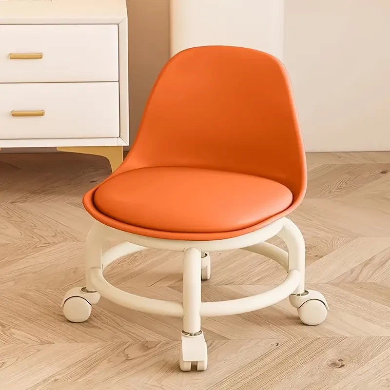 360 Degree Rotating Swivel Chair Low Stool - Rolling Stools with Wheels, Little Low Small Stools On Wheels, Short Roller Seat Chair for Home Office Garage Salon Kitchen