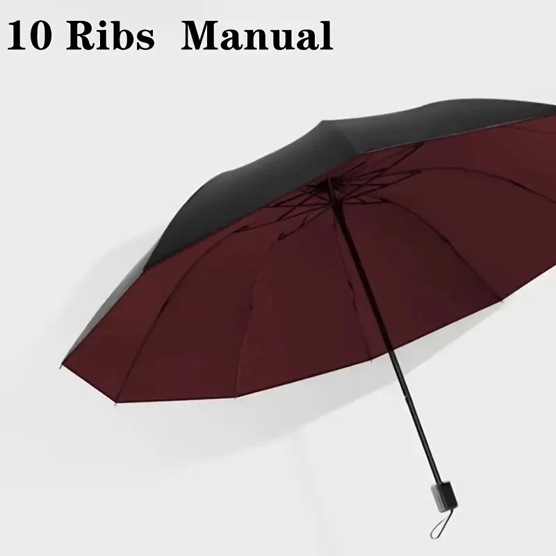 Multi Color Ten Large Windproof Umbrella, Thick Heat Insulation Vinyl Umbrella, Men's Business Umbrella, Travel Umbrella Backpack Umbrella