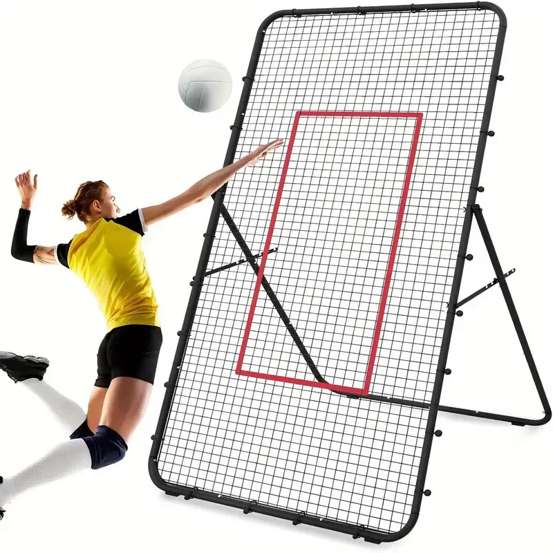 7x4 Ft Adjustable Volleyball Backboard Net, Volleyball Training Equipment, High Tension PE Net, Durable and Portable Volleyball Training Equipment To Improve Volley, Collision, Spike Technique Practic
