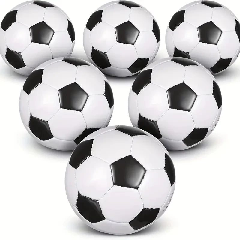 6pcs Of Loose Football With Pump, Team Cooperation For Outdoor Sports Football, Game Training Football, Suitable For School Sports.gongzijin
