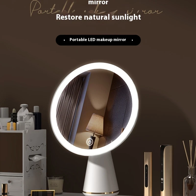 In Stock Generation New Smart Fill Light Led Makeup Mirror with Light Rechargeable Portable Table Face Net Red Beauty Makeup Mirror