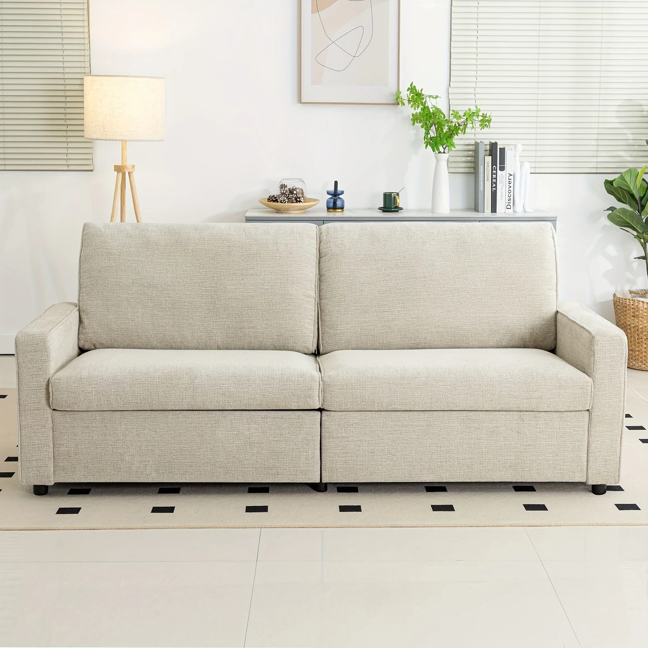 Modern Gray Memory Foam Living Room Armrest Sofa with Segmented Cushions, Super Elastic Comfort, Durable Fabric Upholstery, Contemporary Design for Stylish Home Decor, Sectional Sofa for Living Room