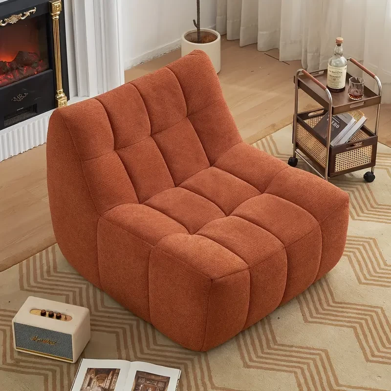 Fireplace Chair, Bean Bag Chair, Lazy Sofa, Tatami Sofa, Compressed Sponge Sofa, Single Lounge Chair, Sofa Bed, Family Corner Chair, Suitable For Living Room, Bedroom, Office And Other