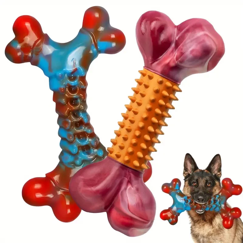 [XL Tough Dog Toys] 2/4 Peanut Butter And Bacon Flavor Indestructible Dog Toys for Aggressive Chewers Large Breed, Tough Dog Chew Toy, Nylon Dog Toys to Keep Busy, Heavy Dog Toys for Large/Durable Pup