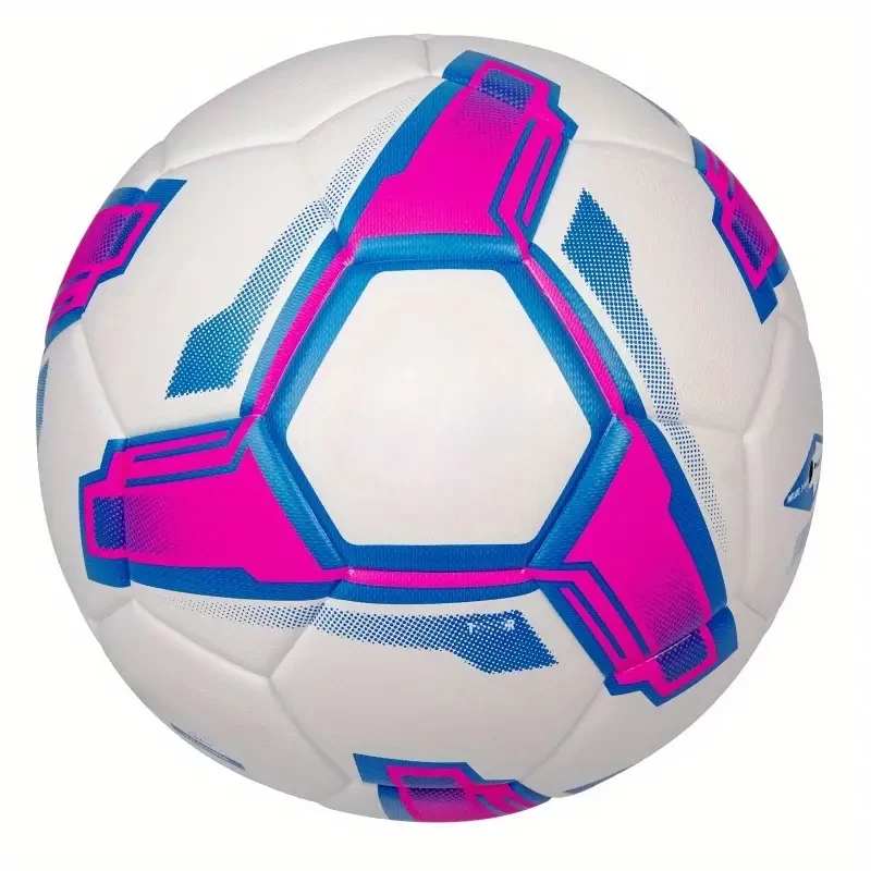 warehouseTristar Size 5 Adult & Teen Soccer Ball - 32-Panel Machine-Sewn Durable Casing, White/Blue/Pink Design for Competitive Play & Practice, Shape Retention & Enhanced Control, Recreational Footba