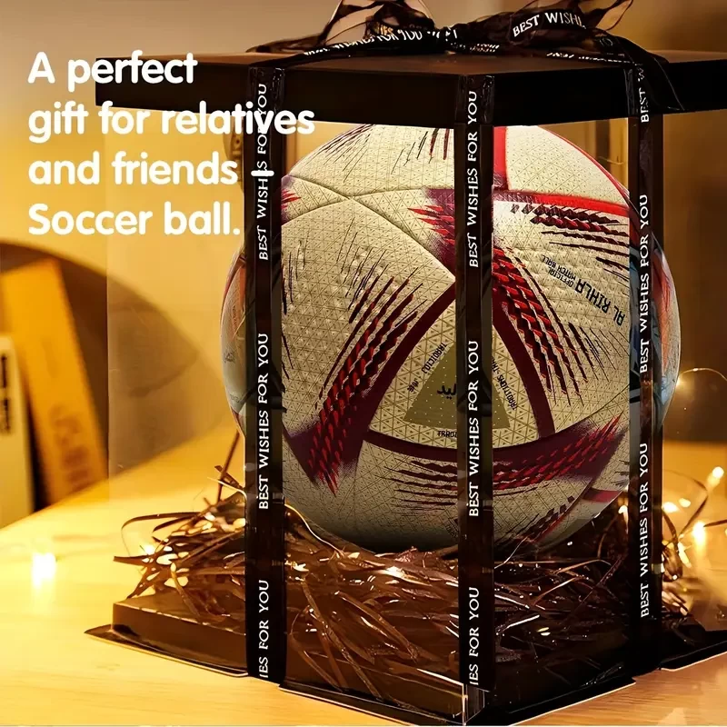 Official Size 5 Soccer Ball | Thermal Bonded Seamless Technology | Durable, Waterproof & All-Weather Performance for Training, Match Play | Ideal for Adults, Youth, Club, And Professional Use (Send Th
